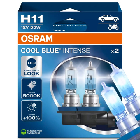 ŻARÓWKI OSRAM H11 COOL BLUE INTENSE 5000K DUOPACK ŻARÓWKI OSRAM H11 COOL BLUE INTENSE 5000K DUOPACK