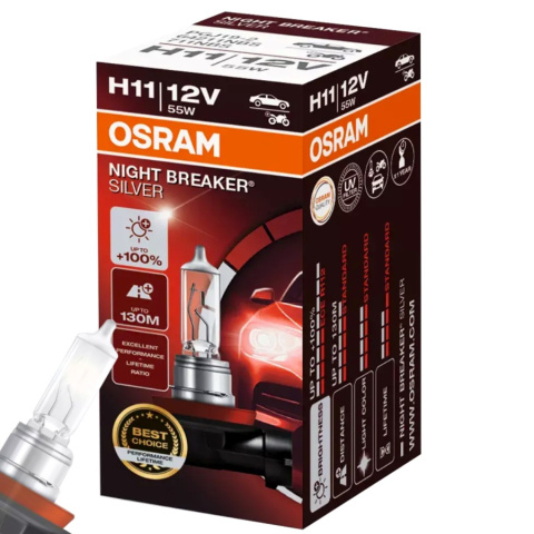 ŻARÓWKA OSRAM H11 NIGHT BREAKER SILVER ŻARÓWKA OSRAM H11 NIGHT BREAKER SILVER