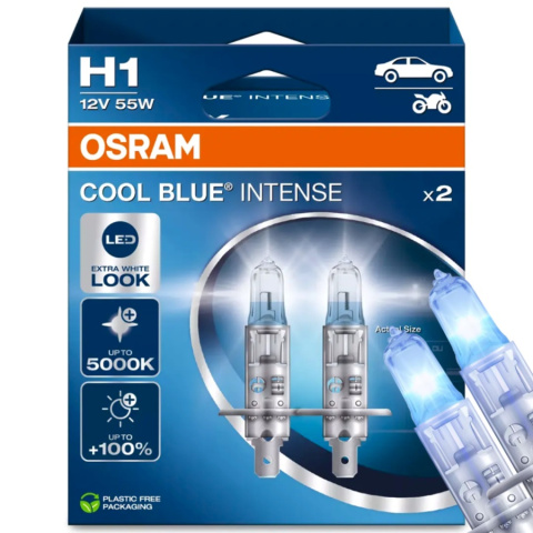 ŻARÓWKI OSRAM H1 COOL BLUE INTENSE 5000K DUOPACK ŻARÓWKI OSRAM H1 COOL BLUE INTENSE 5000K DUOPACK
