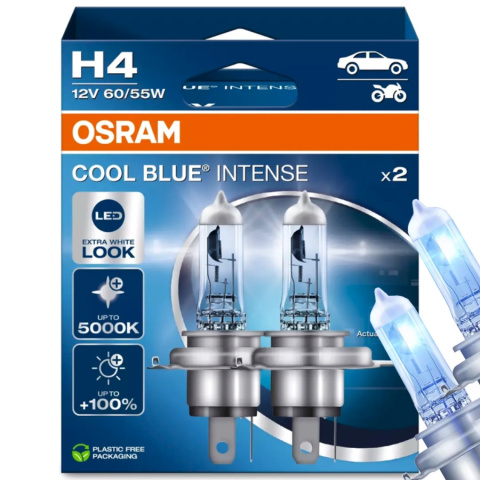 ŻARÓWKI H4 OSRAM COOL BLUE INTENSE 5000K DUOPACK ŻARÓWKI H4 OSRAM COOL BLUE INTENSE 5000K DUOPACK