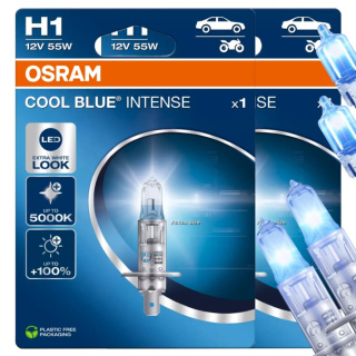ŻARÓWKI OSRAM H1 COOL BLUE INTENSE + ŻARÓWKI OSRAM W5W COOL BLUE INTENSE 4000K