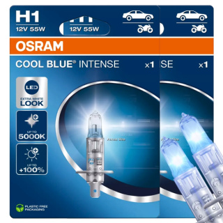 ŻARÓWKI OSRAM H1 COOL BLUE INTENSE + ŻARÓWKI OSRAM W5W COOL BLUE INTENSE 4000K