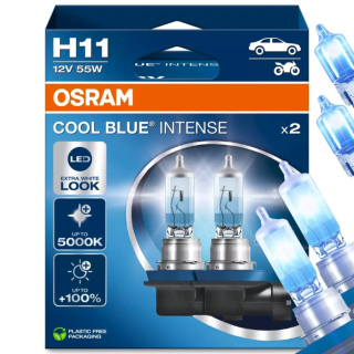 ŻARÓWKI OSRAM H11 COOL BLUE INTENSE 5000K DUOPACK + ŻARÓWKI OSRAM W5W COOL BLUE INTENSE 4000K