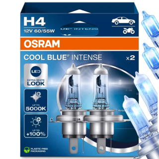 ŻARÓWKI OSRAM H4 COOL BLUE INTENSE 5000K DUOPACK + ŻARÓWKI OSRAM W5W COOL BLUE INTENSE 4000K