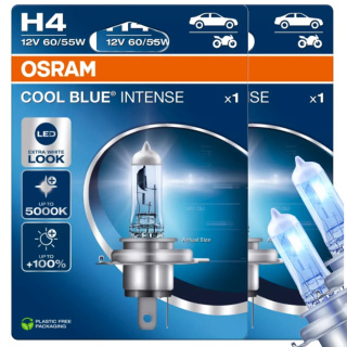 ŻARÓWKI OSRAM H4 COOL BLUE INTENSE 5000K + ŻARÓWKI OSRAM W5W COOL BLUE INTENSE 4000K