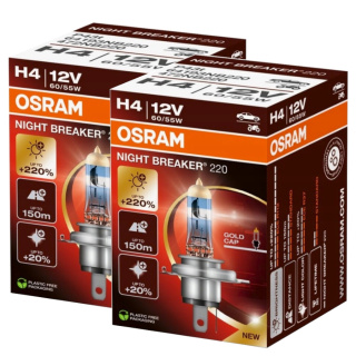 ŻARÓWKI OSRAM H4 NIGHT BREAKER 220 + ŻARÓWKI W5W VISION