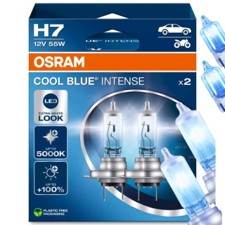 ŻARÓWKI OSRAM H7 COOL BLUE INTENSE 5000K DUOPACK + ŻARÓWKI OSRAM W5W COOL BLUE INTENSE 4000K