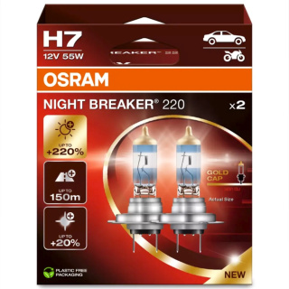 ŻARÓWKI OSRAM H7 NIGHT BREAKER 220 DUOPACK