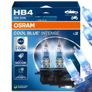 ŻARÓWKI OSRAM HB4 COOL BLUE INTENSE 5000K + ŻARÓWKI OSRAM W5W COOL BLUE INTENSE 4000K