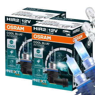 ŻARÓWKI OSRAM HIR2 COOL BLUE INTENSE 5000K + ŻARÓWKI W5W VISION