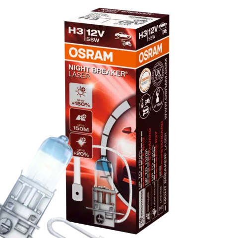 ŻARÓWKA OSRAM H3 NIGHT BREAKER LASER +150% ŻARÓWKA OSRAM H3 NIGHT BREAKER LASER +150%