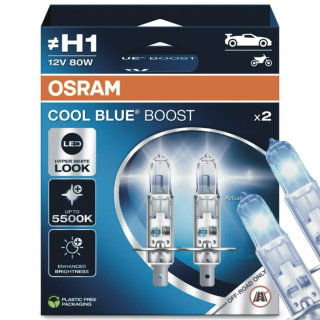 ŻARÓWKI OSRAM H1 COOL BLUE BOOST DUOPACK