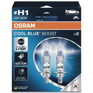 ŻARÓWKI OSRAM H1 COOL BLUE BOOST DUOPACK