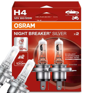 ŻARÓWKI OSRAM H4 NIGHT BREAKER SILVER DUOPACK