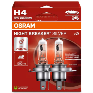 ŻARÓWKI OSRAM H4 NIGHT BREAKER SILVER DUOPACK