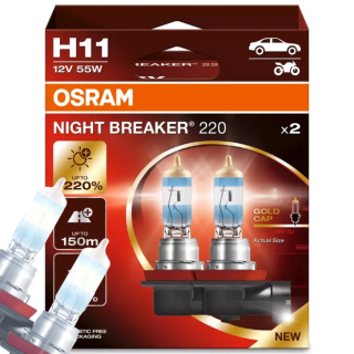 ŻARÓWKI OSRAM H11 NIGHT BREAKER 220 DUOPACK