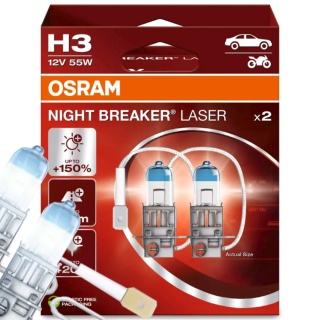 ŻARÓWKI OSRAM H3 NIGHT BREAKER LASER +150% DUOPACK