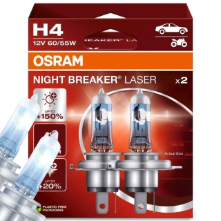 ŻARÓWKI OSRAM H4 NIGHT BREAKER LASER +150% DUOPACK