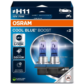 ŻARÓWKI OSRAM H11 COOL BLUE BOOST DUOPACK