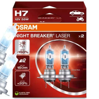 ŻARÓWKI OSRAM H7 NIGHT BREAKER LASER +150% DUOPACK