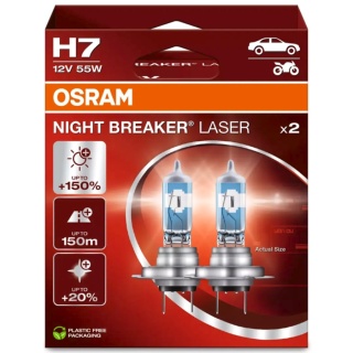 ŻARÓWKI OSRAM H7 NIGHT BREAKER LASER +150% DUOPACK