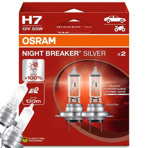 ŻARÓWKI OSRAM H7 NIGHT BREAKER SILVER DUOPACK ŻARÓWKI OSRAM H7 NIGHT BREAKER SILVER DUOPACK