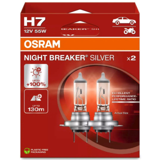 ŻARÓWKI OSRAM H7 NIGHT BREAKER SILVER DUOPACK