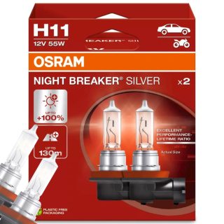 ŻARÓWKI OSRAM H11 NIGHT BREAKER SILVER DUOPACK