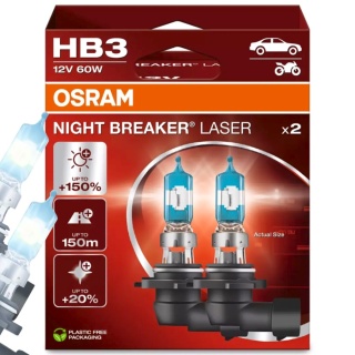 ŻARÓWKI OSRAM HB3 NIGHT BREAKER LASER +150% DUOPACK