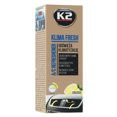 K2 KLIMA FRESH LEMON ODŚWIEŻA KLIMATYZACJĘ K2 KLIMA FRESH LEMON ODŚWIEŻA KLIMATYZACJĘ