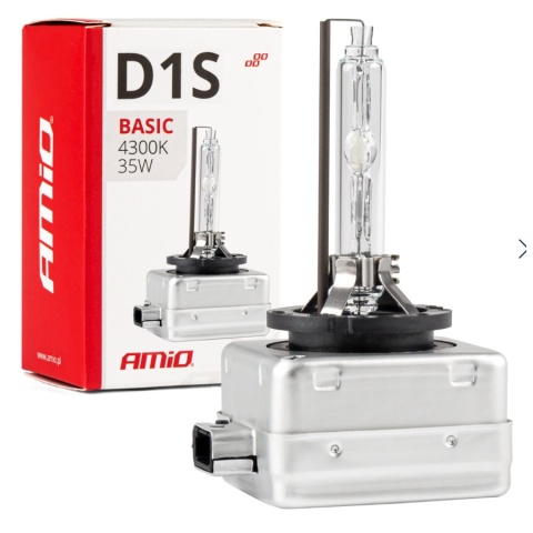 ŻARNIKI AMIO D1S 4300K BASIC + ŻARÓWKI AMIO LED W5W