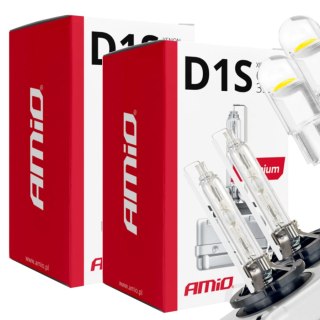 ŻARNIKI AMIO D1S 6000K PREMIUM + ŻARÓWKI AMIO LED W5W
