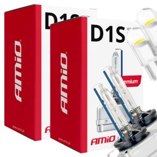 ŻARNIKI AMIO D1S 8000K PREMIUM + ŻARÓWKI AMIO LED W5W