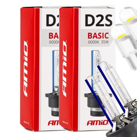 ŻARNIKI AMIO D2S 8000K BASIC + ŻARÓWKI AMIO LED W5W ŻARNIKI AMIO D2S 8000K BASIC + ŻARÓWKI AMIO LED W5W