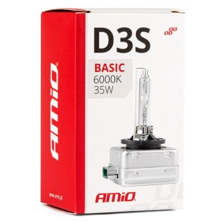 ŻARNIKI AMIO D3S 6000K BASIC + ŻARÓWKI PHILIPS W5W WHITEVISION ULTRA