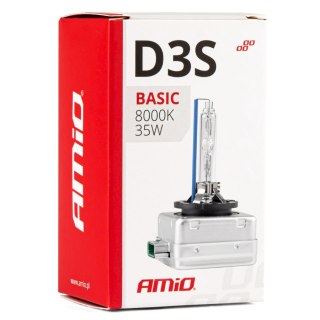 ŻARNIKI AMIO D3S 8000K BASIC + ŻARÓWKI PHILIPS W5W WHITEVISION ULTRA