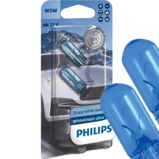 ŻARÓWKI PHILIPS W5W WHITEVISION ULTRA