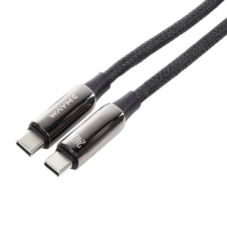 WAYME KABEL DO ŁADOWANIA I SYNCHRONIZACJI, W OPLOCIE Z MIKROFIBRY, 100 CM, USB-C > USB-C PD, MAX 240W