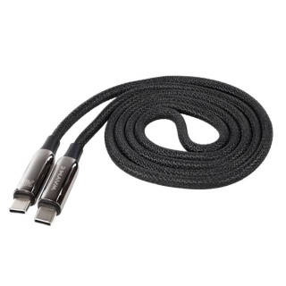 WAYME KABEL DO ŁADOWANIA I SYNCHRONIZACJI, W OPLOCIE Z MIKROFIBRY, 100 CM, USB-C > USB-C PD, MAX 240W