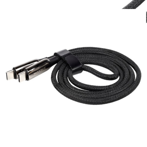 WAYME KABEL DO ŁADOWANIA I SYNCHRONIZACJI, W OPLOCIE Z MIKROFIBRY, 100 CM, USB-C > USB-C PD, MAX 240W