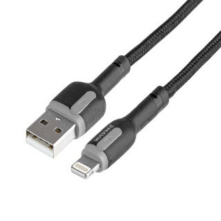 WAYME KABEL DO ŁADOWANIA I SYNCHRONIZACJI, W OPLOCIE Z MIKROFIBRY, 100 CM, USB > LIGHTNING