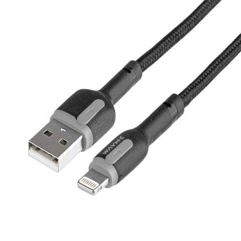 WAYME KABEL DO ŁADOWANIA I SYNCHRONIZACJI, W OPLOCIE Z MIKROFIBRY, 100 CM, USB > LIGHTNING