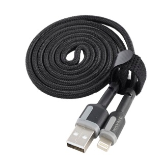 WAYME KABEL DO ŁADOWANIA I SYNCHRONIZACJI, W OPLOCIE Z MIKROFIBRY, 100 CM, USB > LIGHTNING