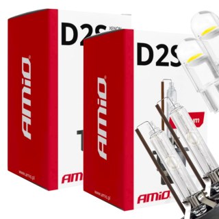 ŻARNIKI AMIO D2S 4300K PREMIUM + ŻARÓWKI AMIO LED W5W