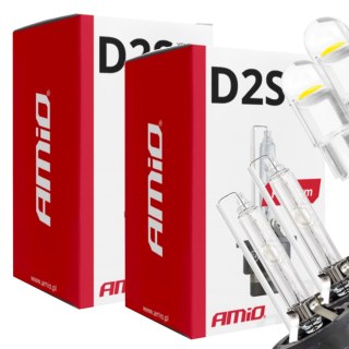 ŻARNIKI AMIO D2S 6000K PREMIUM + ŻARÓWKI AMIO LED W5W
