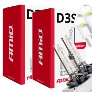 ŻARNIKI AMIO D3S 4300K PREMIUM + ŻARÓWKI AMIO LED W5W