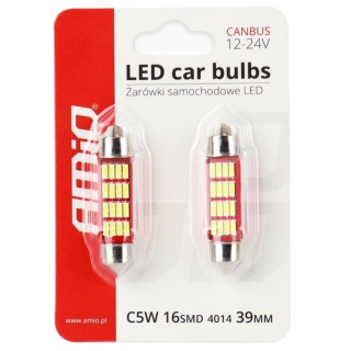 ŻARÓWKI AMIO LED C5W/C10W 39MM