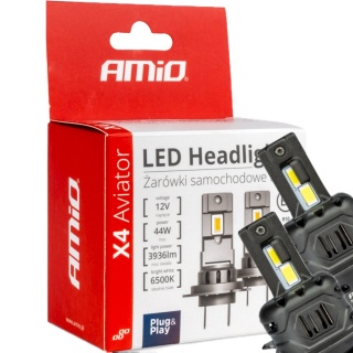 ŻARÓWKI AMIO LED H4/H19 SERIA X4