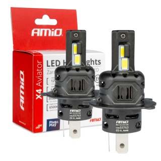 ŻARÓWKI AMIO LED H4/H19 SERIA X4