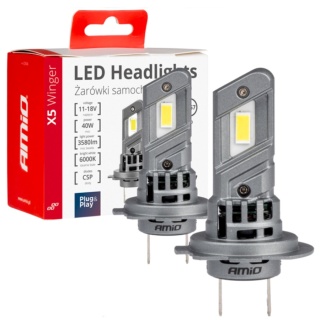 ŻARÓWKI AMIO LED H7/H18 SERIA X5